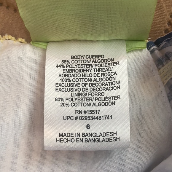 NWT PENELOPE MACK Girls Size 6 Blue & White Striped Dress With Yellow Trim - Picture 6 of 11